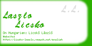laszlo licsko business card